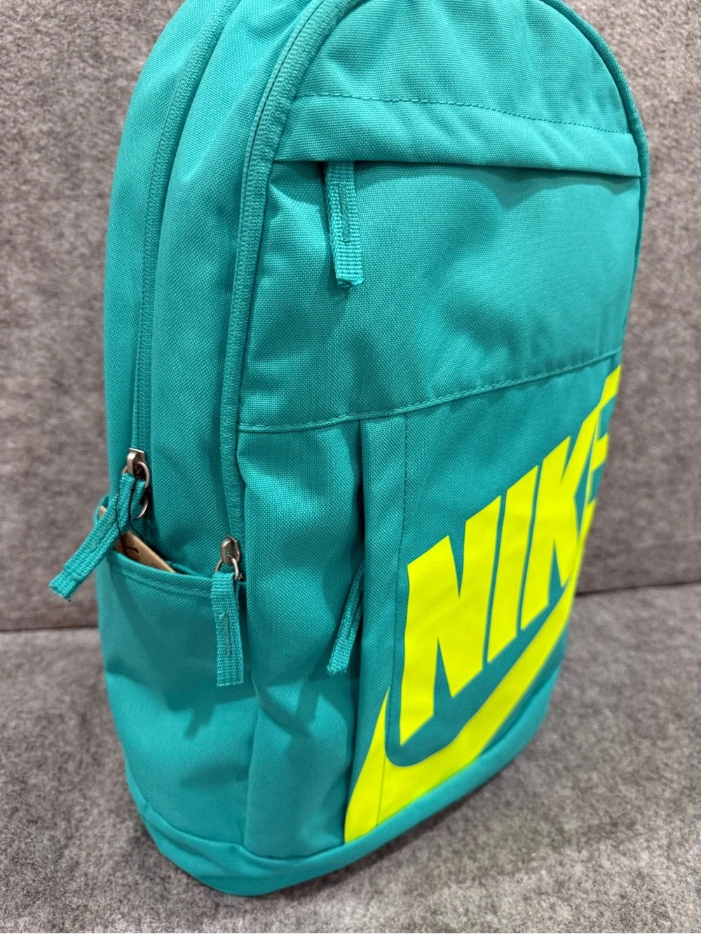 Nike Teal Backpack with Bright Yellow Logo - Men's Bag DD0559-345